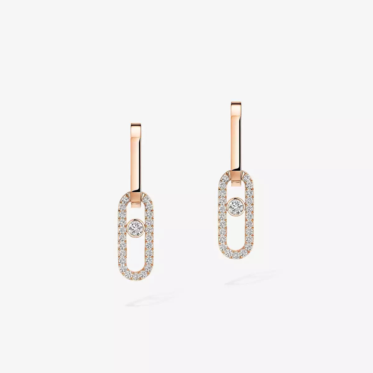 [Rosla]Move Link Diamond Earrings