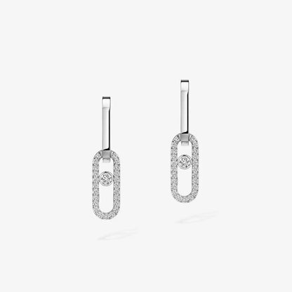 [Rosla]Move Link Diamond Earrings