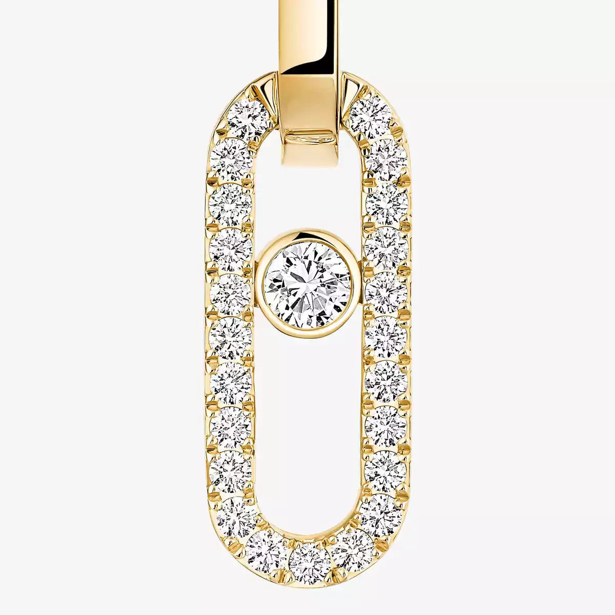 [Rosla]Move Link Diamond Earrings