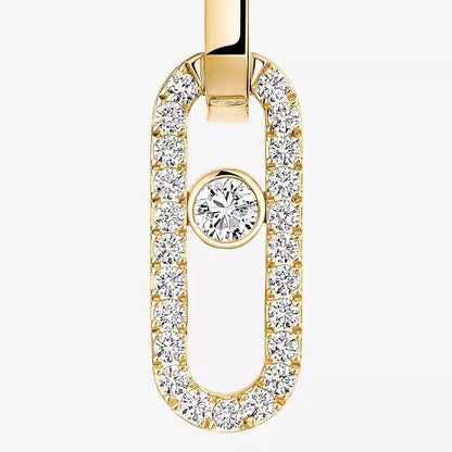 [Rosla]Move Link Diamond Earrings