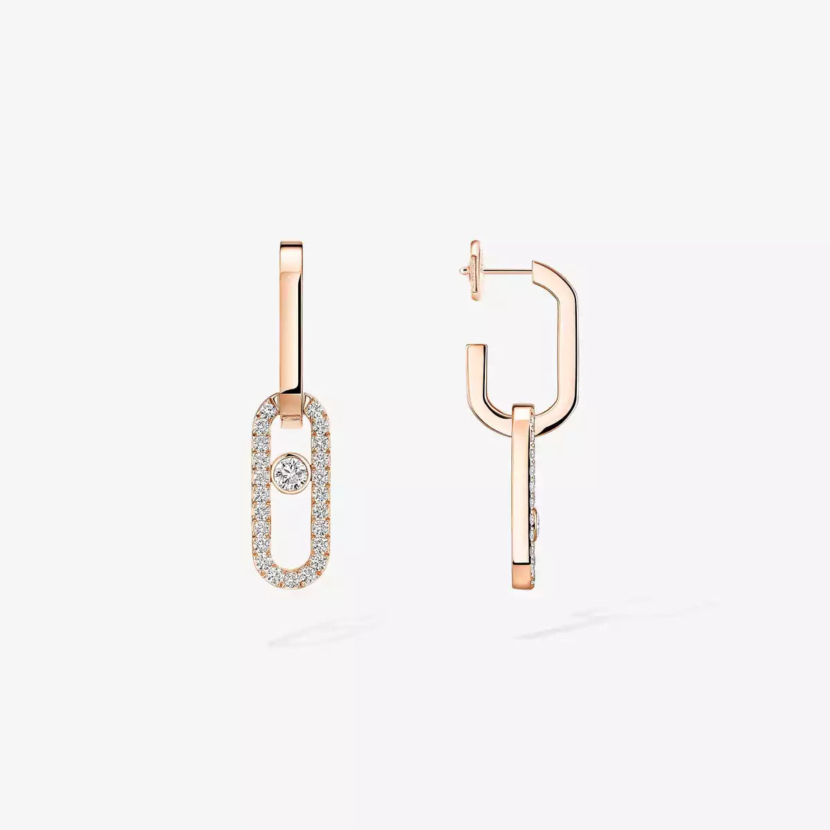 [Rosla]Move Link Diamond Earrings
