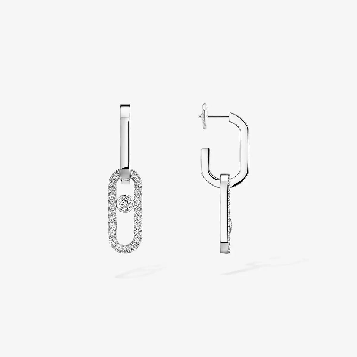 [Rosla]Move Link Diamond Earrings