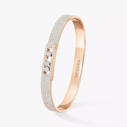[Rosla]Move Noa Full Pavé Diamond Bangle Bracelet