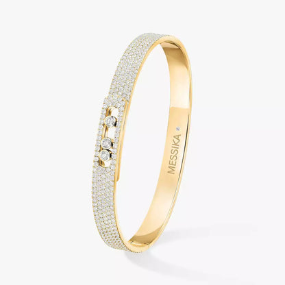 [Rosla]Move Noa Full Pavé Diamond Bangle Bracelet