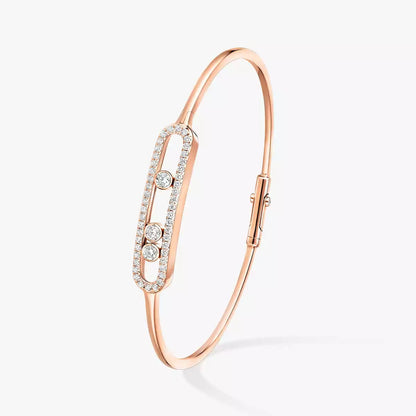 [Rosla]Move Pavé Diamond Bangle Bracelet M