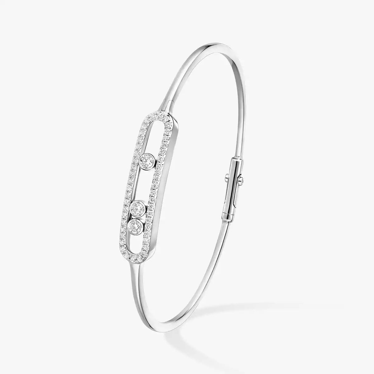 [Rosla]Move Pavé Diamond Bangle Bracelet M
