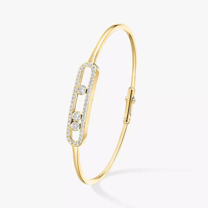 [Rosla]Move Pavé Diamond Bangle Bracelet M