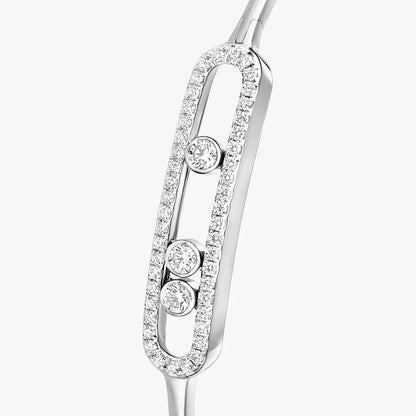[Rosla]Move Pavé Diamond Bangle Bracelet M