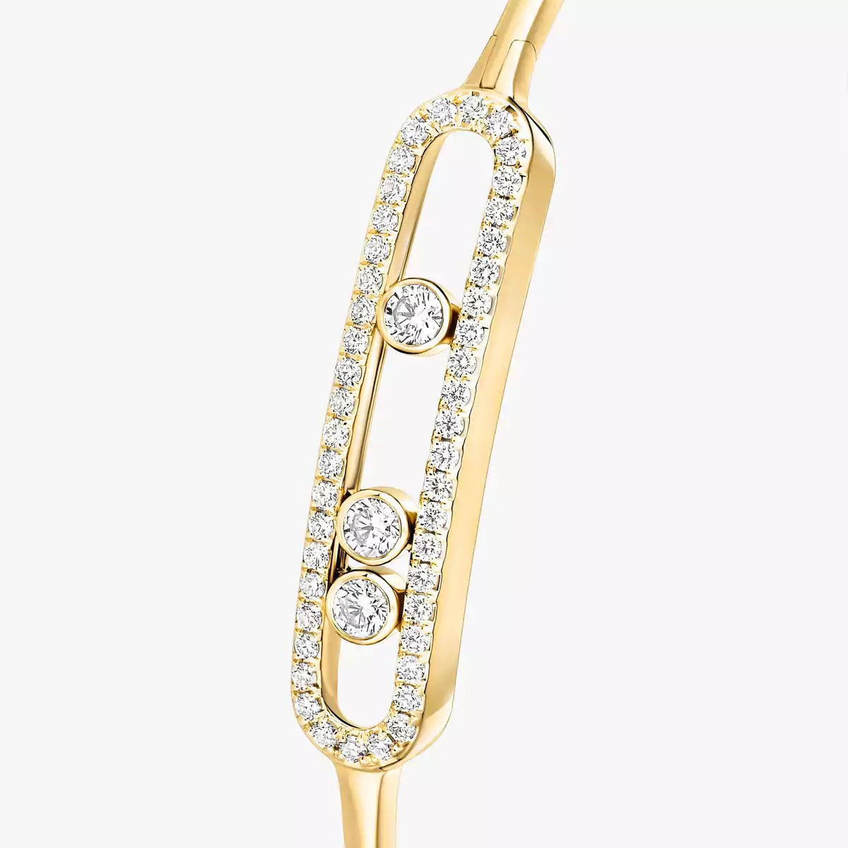 [Rosla]Move Pavé Diamond Bangle Bracelet M