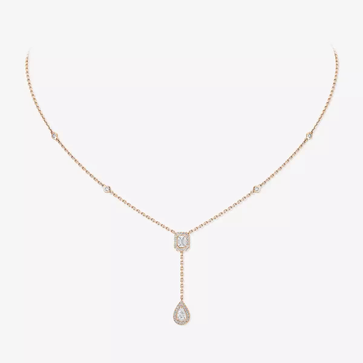 [Rosla]Gold Diamond Tie Necklace