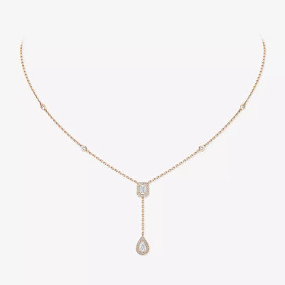 [Rosla]Gold Diamond Tie Necklace
