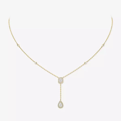 [Rosla]Gold Diamond Tie Necklace
