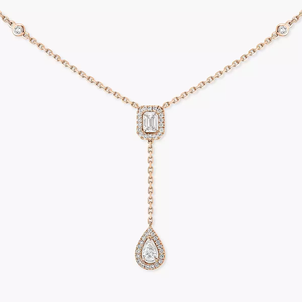 [Rosla]Gold Diamond Tie Necklace