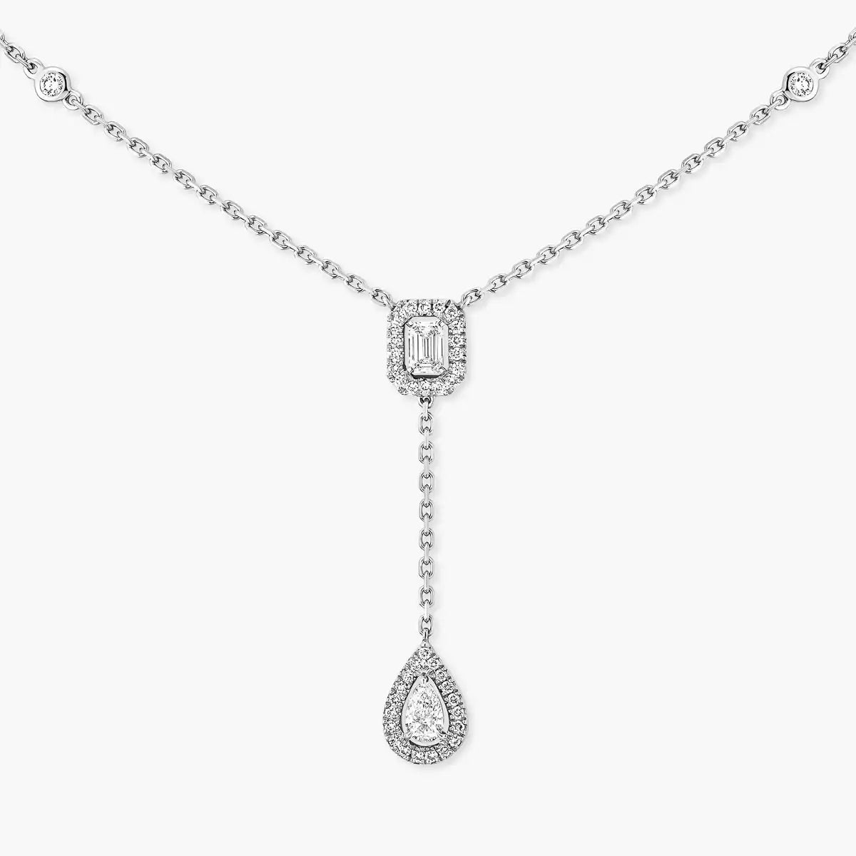 [Rosla]Gold Diamond Tie Necklace