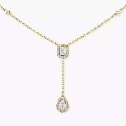 [Rosla]Gold Diamond Tie Necklace