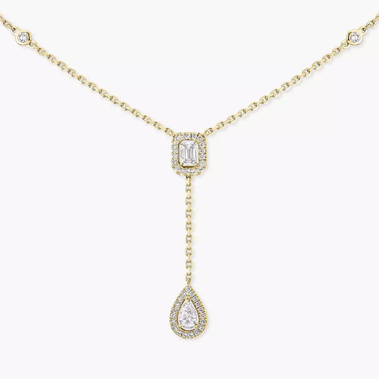 [Rosla]Gold Diamond Tie Necklace