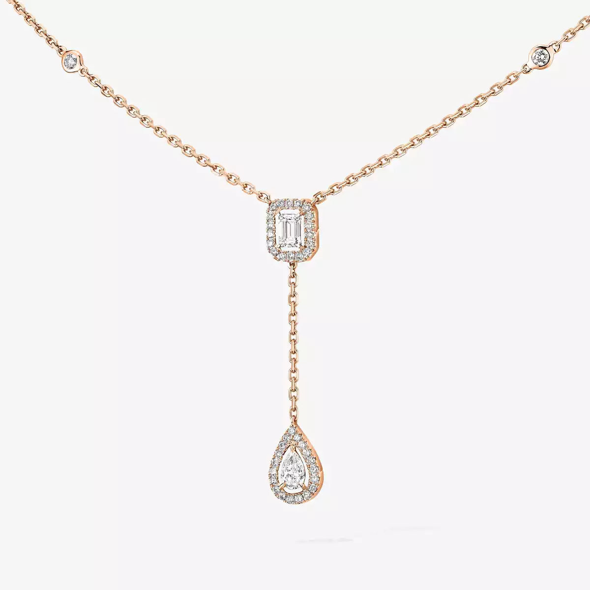 [Rosla]Gold Diamond Tie Necklace