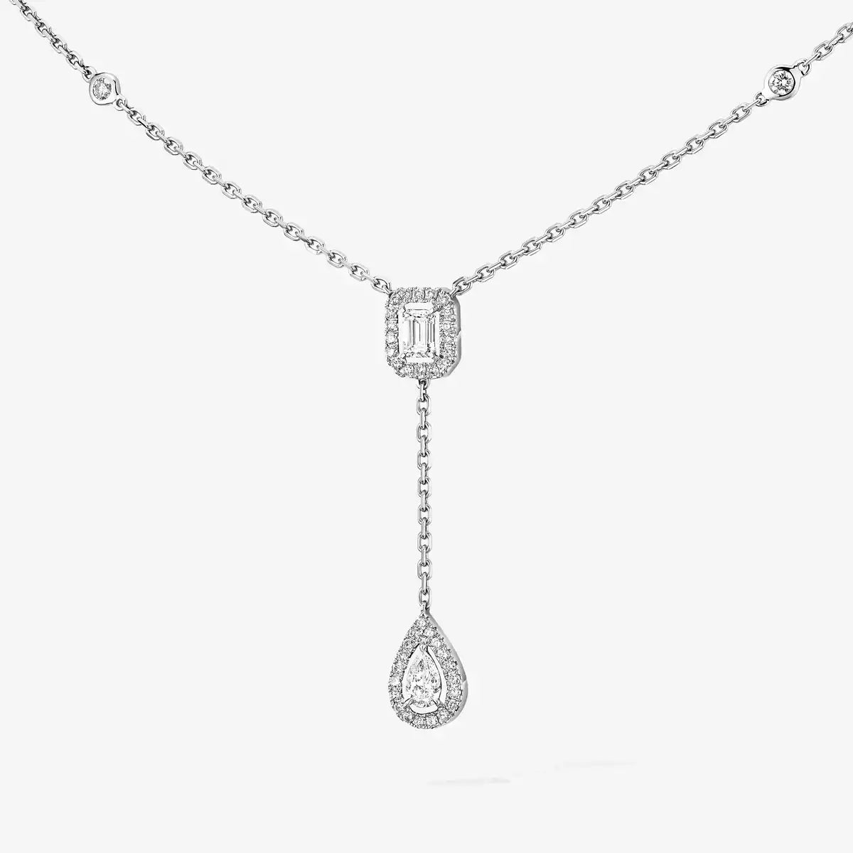 [Rosla]Gold Diamond Tie Necklace