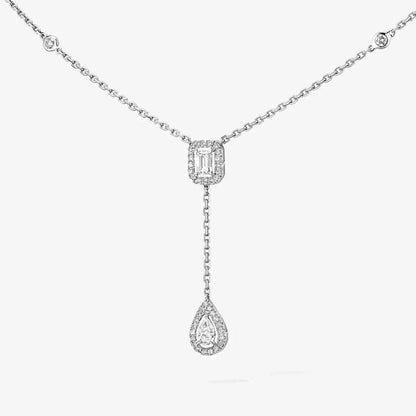 [Rosla]Gold Diamond Tie Necklace