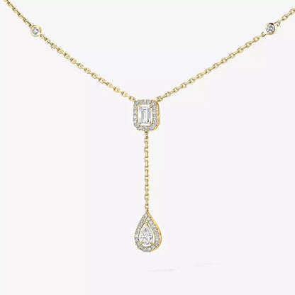 [Rosla]Gold Diamond Tie Necklace