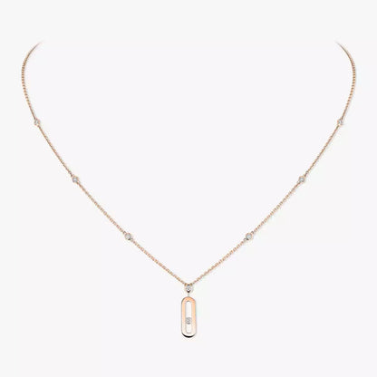 [Rosla] Move Uno Gold Diamond Long Necklace
