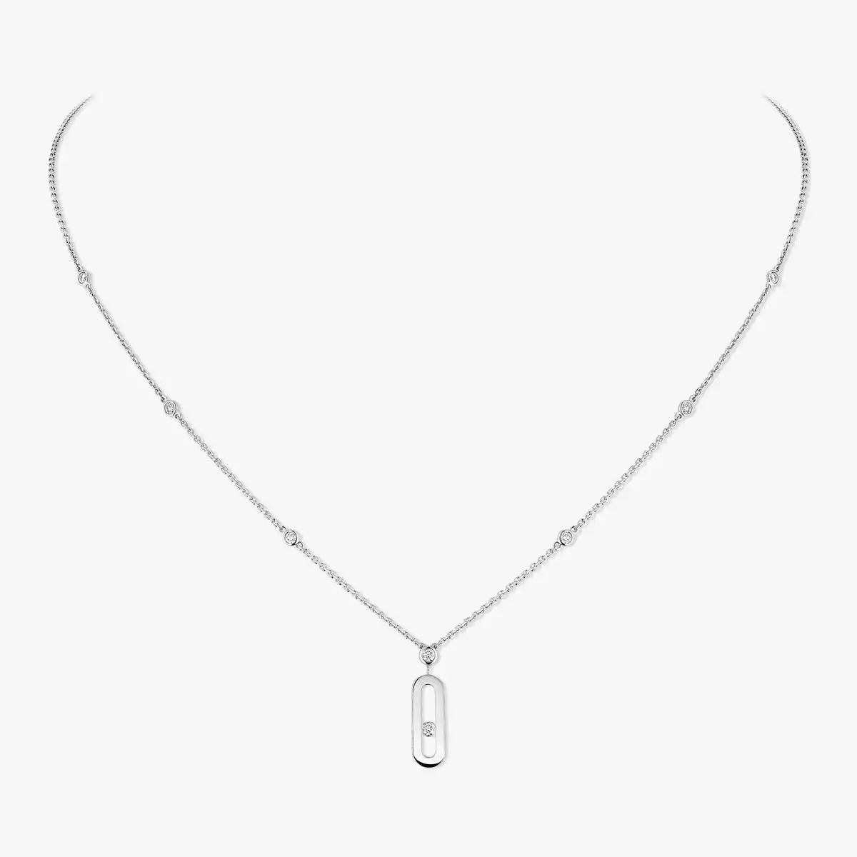 [Rosla] Move Uno Gold Diamond Long Necklace