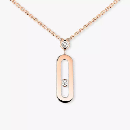[Rosla] Move Uno Gold Diamond Long Necklace