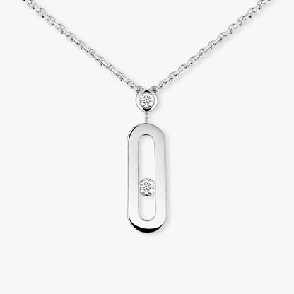 [Rosla] Move Uno Gold Diamond Long Necklace
