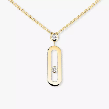 [Rosla] Move Uno Gold Diamond Long Necklace