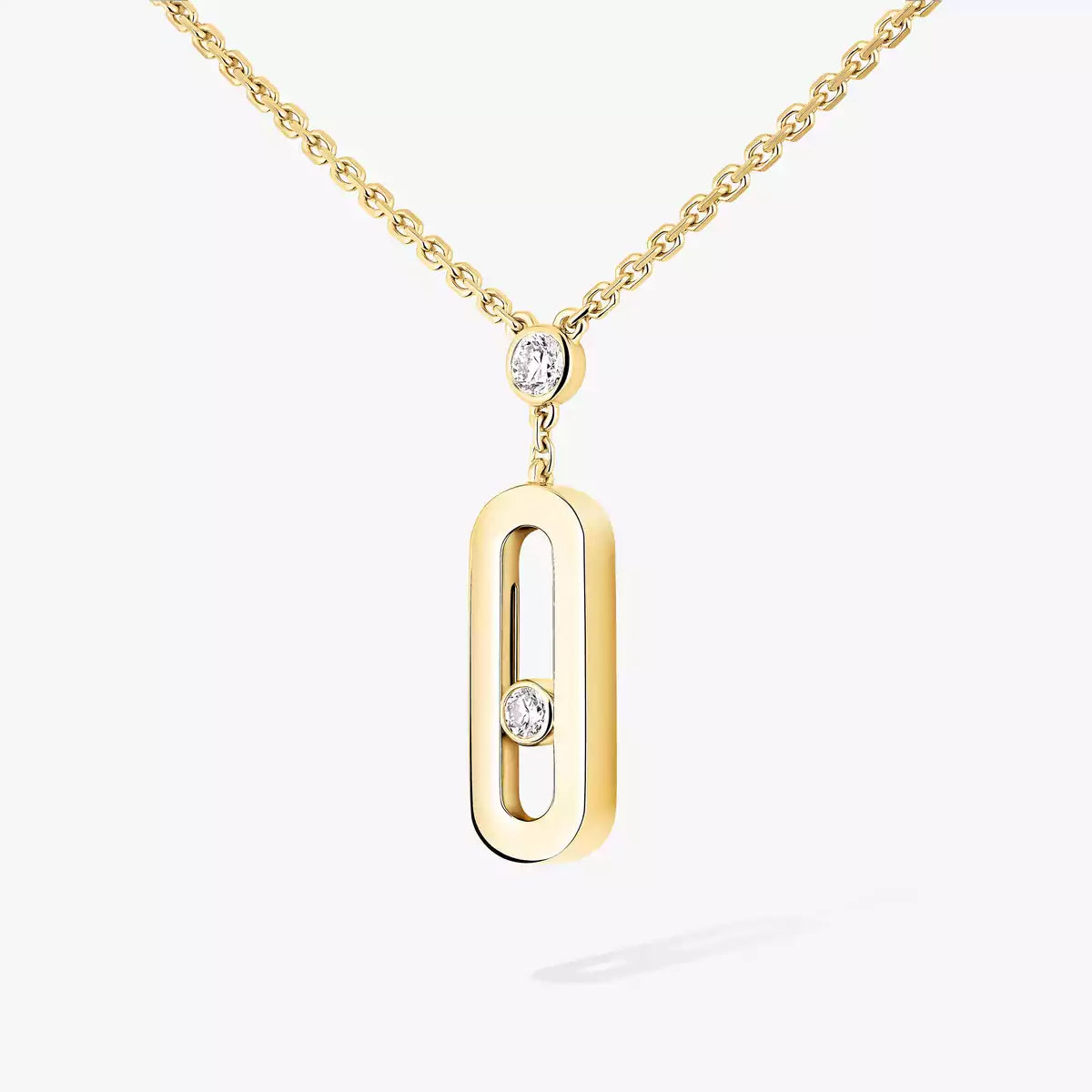 [Rosla] Move Uno Gold Diamond Long Necklace