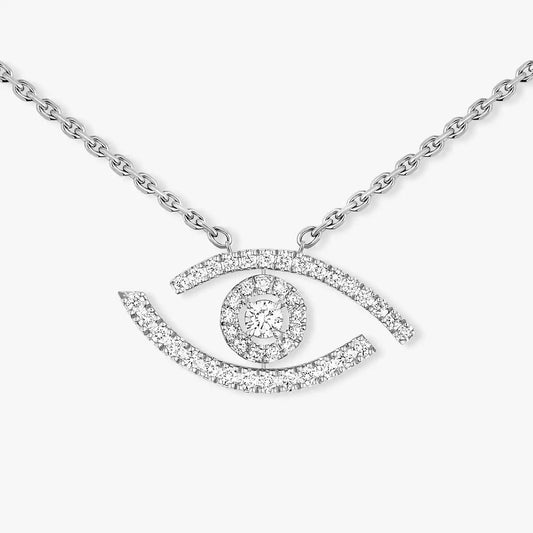 [Rosla]Pave_ Diamond Necklace Lucky Eye