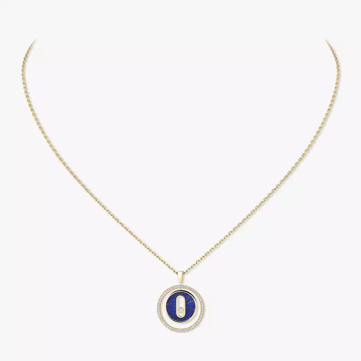 [Rosla]Lucky Move Diamond Necklace in Rose Gold and White Mother-of-Pearl