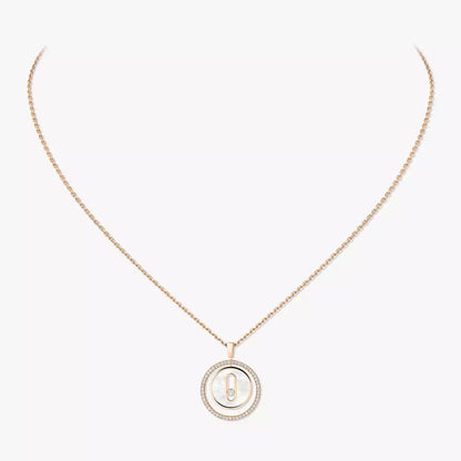 [Rosla]Lucky Move Diamond Necklace in Rose Gold and White Mother-of-Pearl