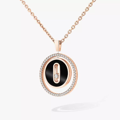 [Rosla]Lucky Move Diamond Necklace in Rose Gold and White Mother-of-Pearl