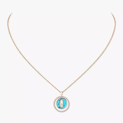 [Rosla]Lucky Move Diamond Necklace in Rose Gold and White Mother-of-Pearl