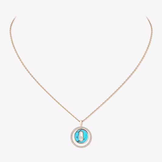 [Rosla]Lucky Move Diamond Necklace in Rose Gold and White Mother-of-Pearl