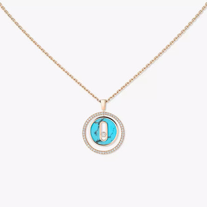[Rosla]Lucky Move Diamond Necklace in Rose Gold and White Mother-of-Pearl