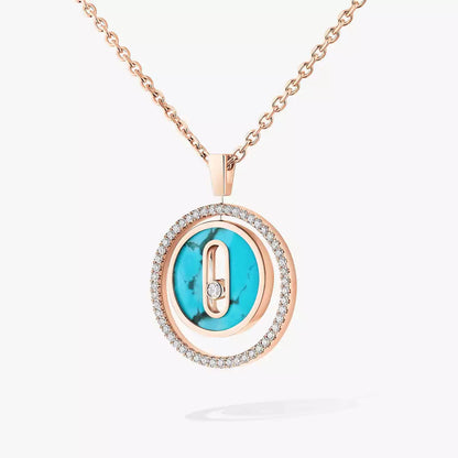 [Rosla]Lucky Move Diamond Necklace in Rose Gold and White Mother-of-Pearl