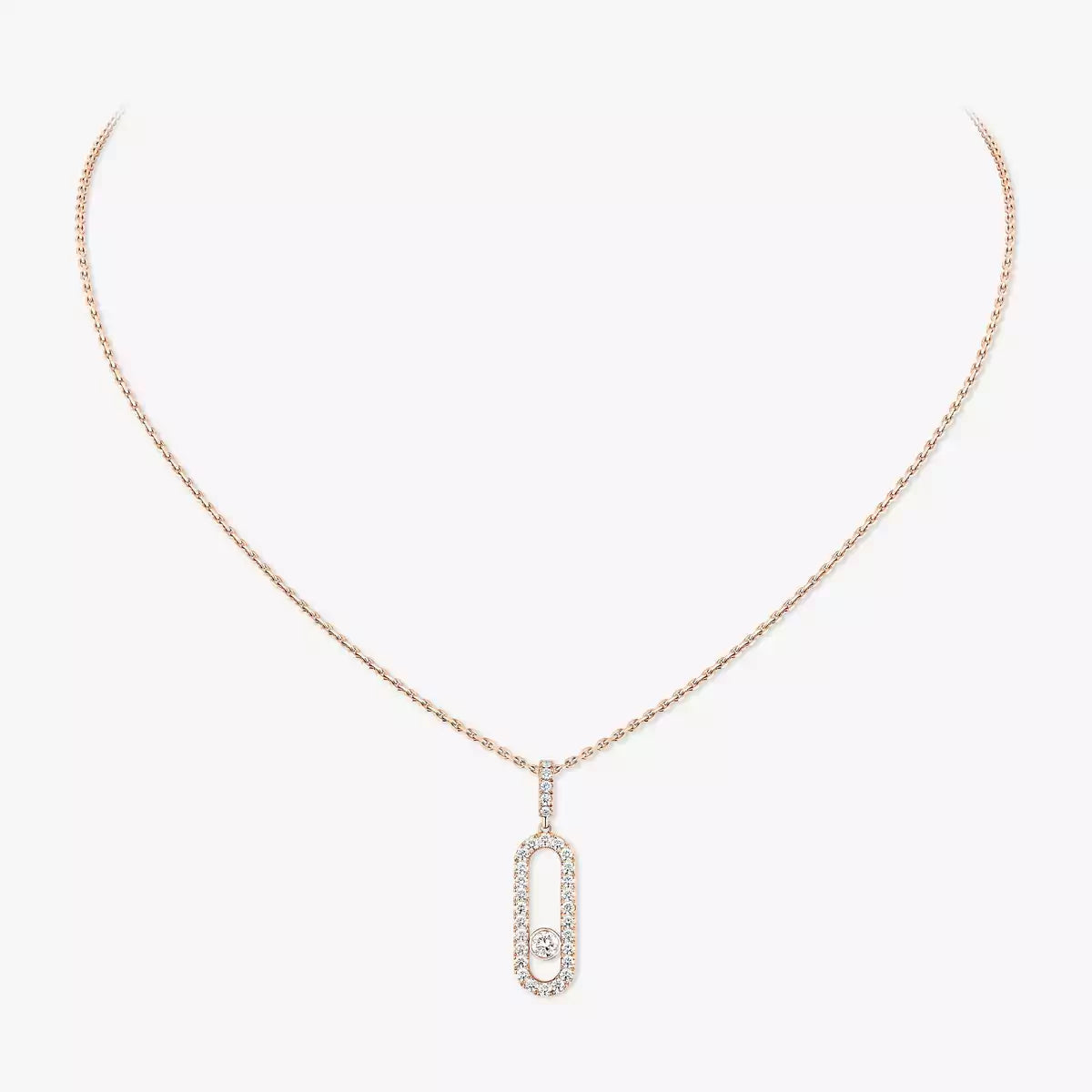 [Rosla]Move Uno Diamond Necklace in Rose Gold