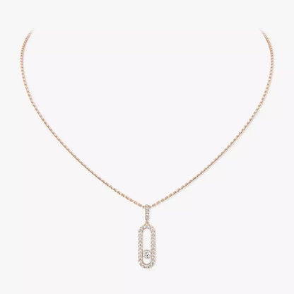 [Rosla]Move Uno Diamond Necklace in Rose Gold