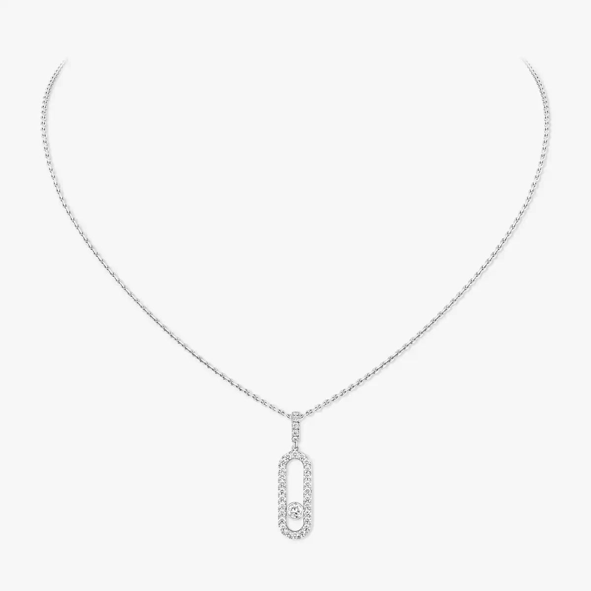 [Rosla]Move Uno Diamond Necklace in Rose Gold