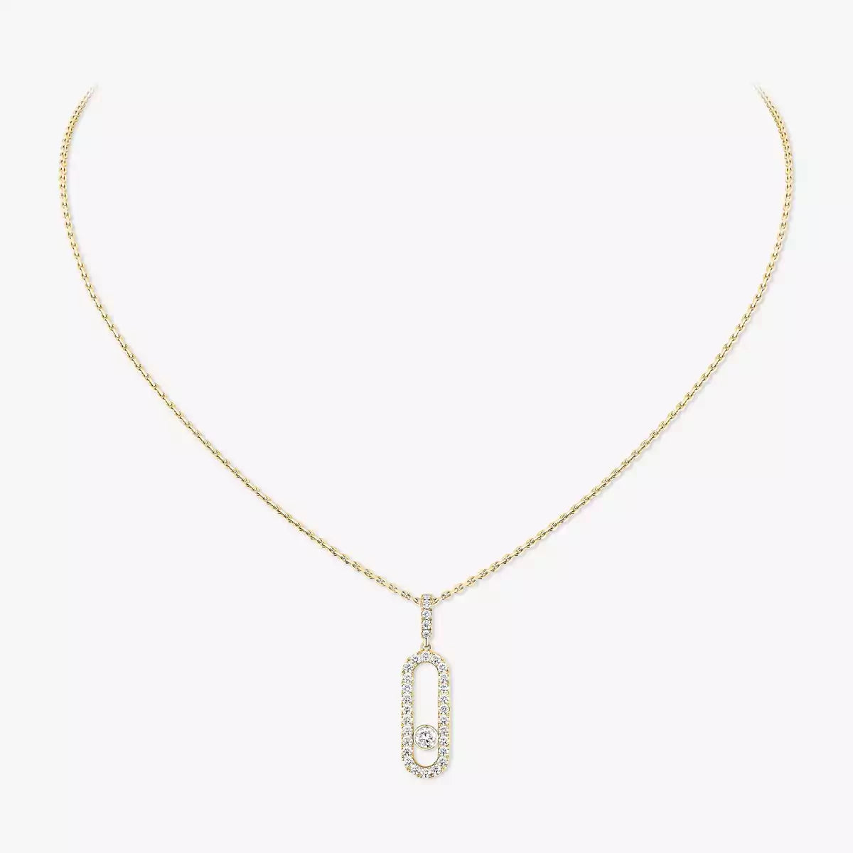 [Rosla]Move Uno Diamond Necklace in Rose Gold