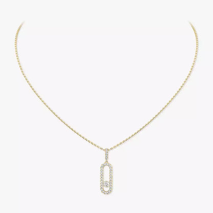 [Rosla]Move Uno Diamond Necklace in Rose Gold