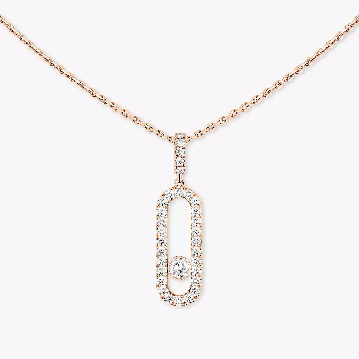 [Rosla]Move Uno Diamond Necklace in Rose Gold