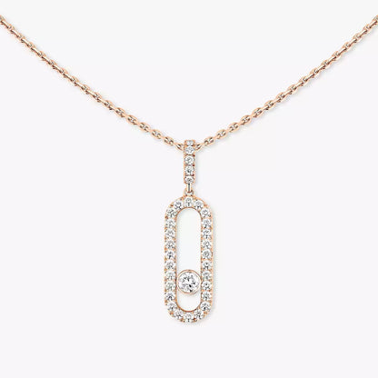 [Rosla]Move Uno Diamond Necklace in Rose Gold