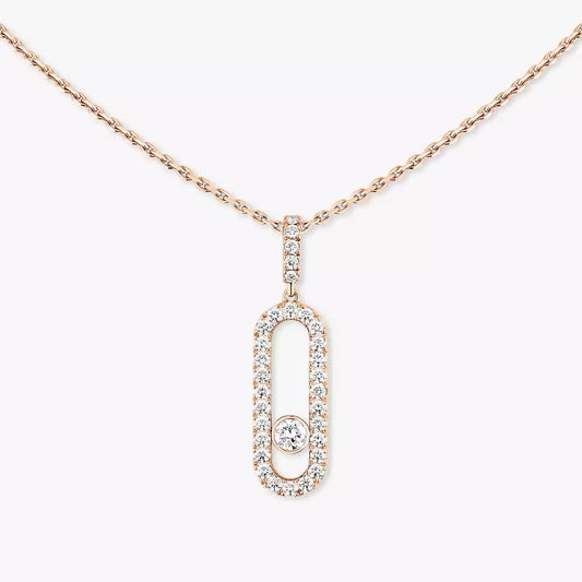 [Rosla]Move Uno Diamond Necklace in Rose Gold