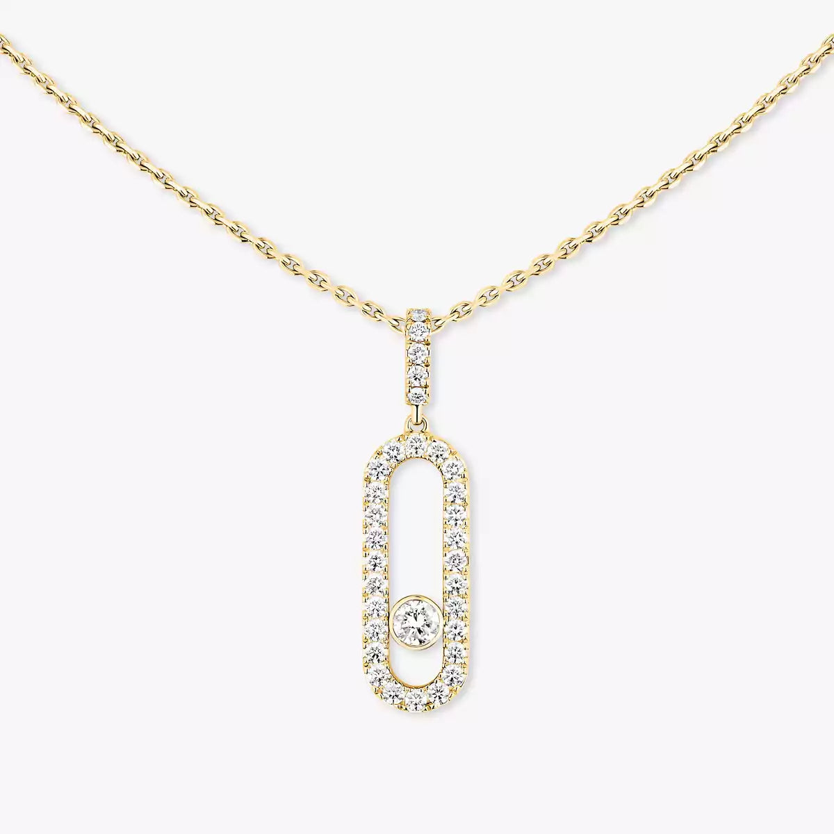 [Rosla]Move Uno Diamond Necklace in Rose Gold
