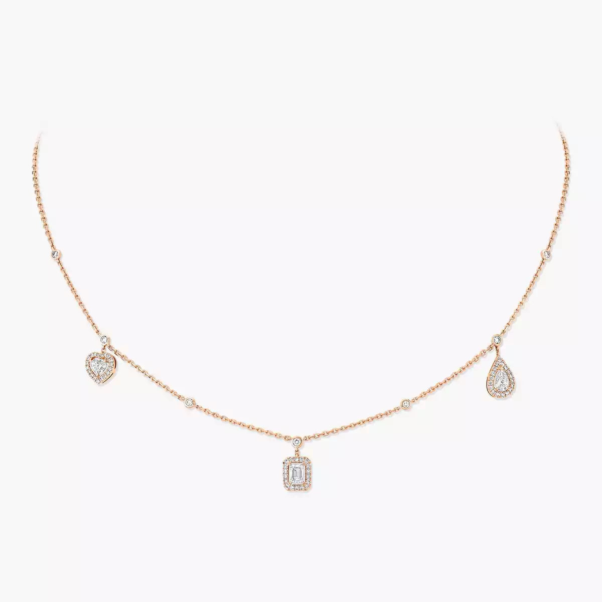 [Rosla]My Twin Diamond Necklace in Silver