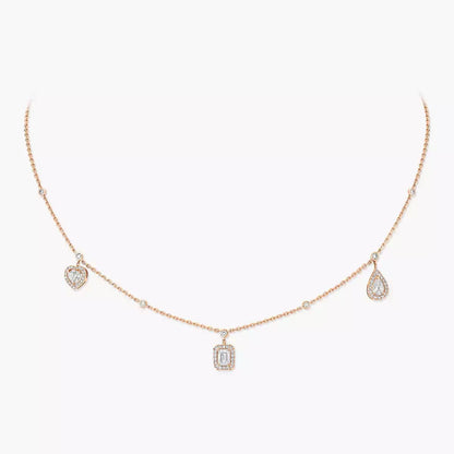[Rosla]My Twin Diamond Necklace in Silver