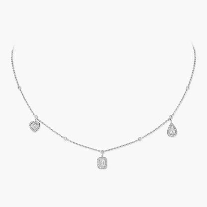 [Rosla]My Twin Diamond Necklace in Silver
